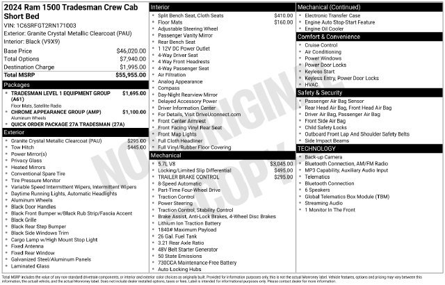 Used 2024 RAM 1500 Tradesman AWD/4WD image 6