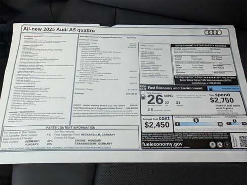 New 2025 Audi A5 2.0T Premium Plus image 18