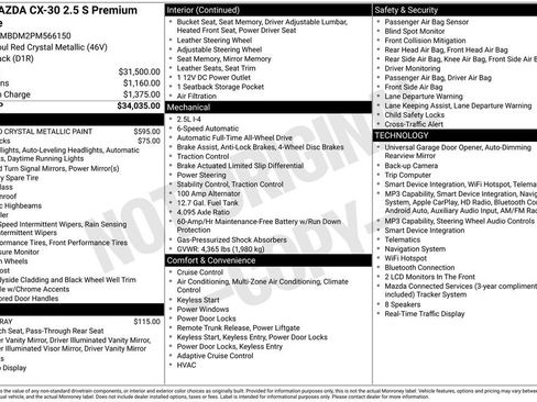 Certified 2023 MAZDA CX-30 AWD 2.5 S w/ Premium Package image 11