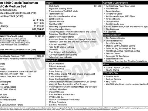 Used 2019 RAM 1500 Tradesman w/ Tradesman SXT Package image 28