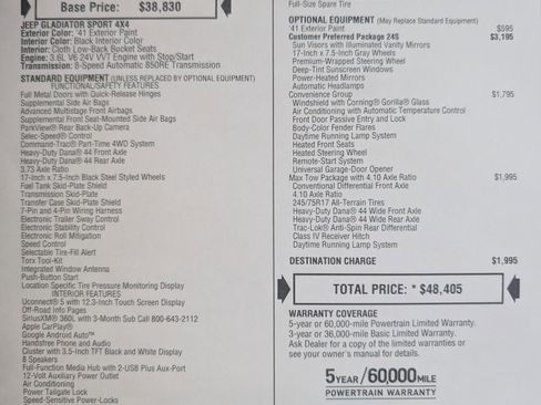 New 2026 Jeep Gladiator Sport image 18