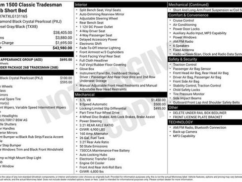 Used 2020 RAM 1500 Tradesman w/ Chrome Appearance Group AWD/4WD image 37
