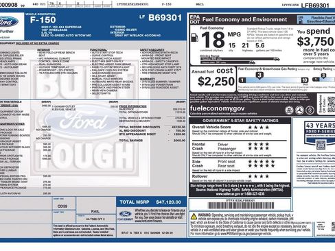 Used 2020 Ford F150 XL w/ Equipment Group 101A Mid AWD/4WD image 2