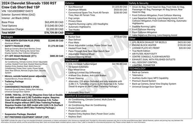 Used 2024 Chevrolet Silverado 1500 RST w/ True North Edition Plus AWD/4WD image 39