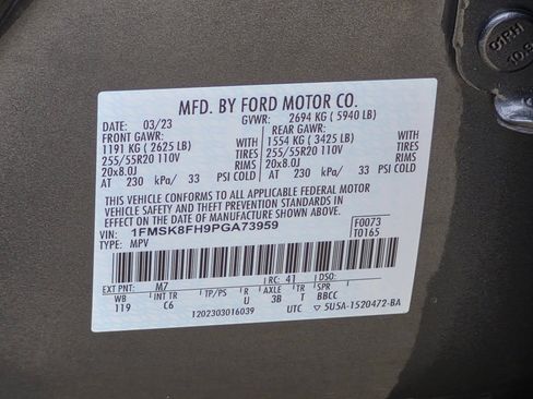 Used 2023 Ford Explorer Limited w/ Limited Technology Package AWD/4WD image 35