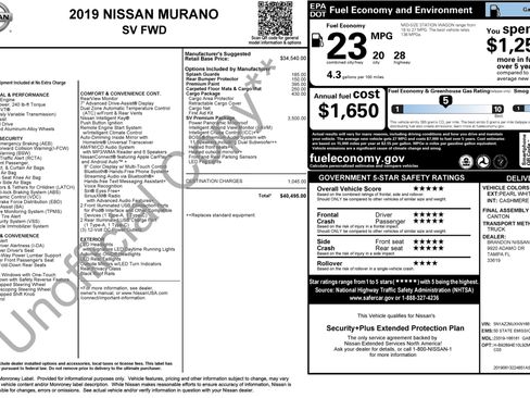 Used 2019 Nissan Murano SV w/ Premium Package FWD image 4
