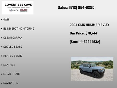 Certified 2024 GMC Hummer EV 3X w/ Omega Edition AWD/4WD image 2