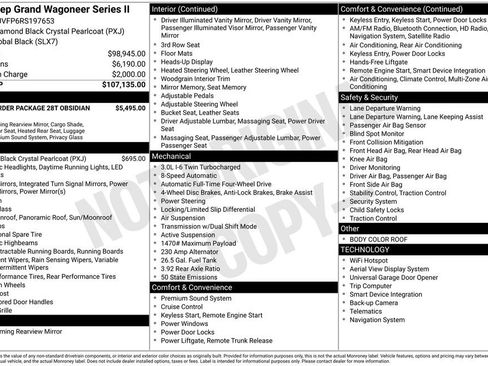 Used 2024 Jeep Grand Wagoneer Series II w/ Quick Order Packagew 28T image 27