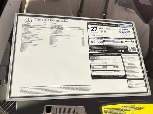 New 2026 Mercedes-Benz E 350 4MATIC Sedan image 18