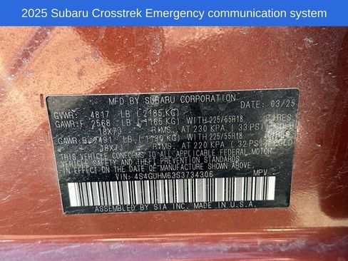 Certified 2025 Subaru Crosstrek 2.5i Limited w/ Popular Package #3A AWD/4WD image 19
