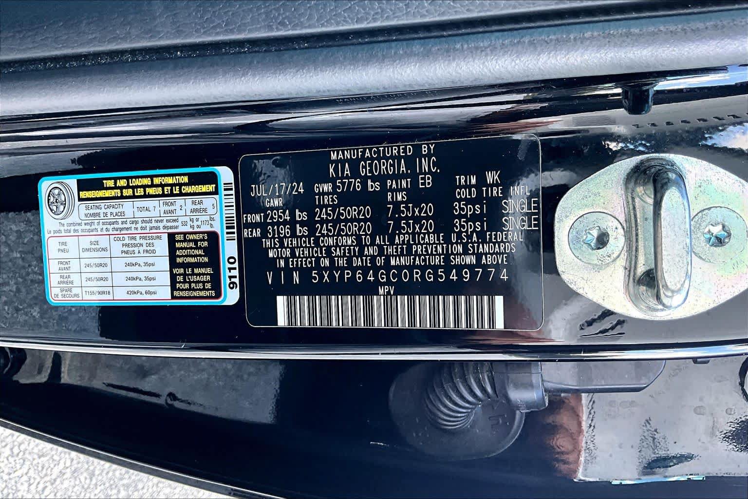 Used 2024 Kia Telluride S w/ S Sunroof Package FWD image 33