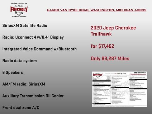 Used 2020 Jeep Cherokee Trailhawk w/ Cold Weather Group AWD/4WD image 4