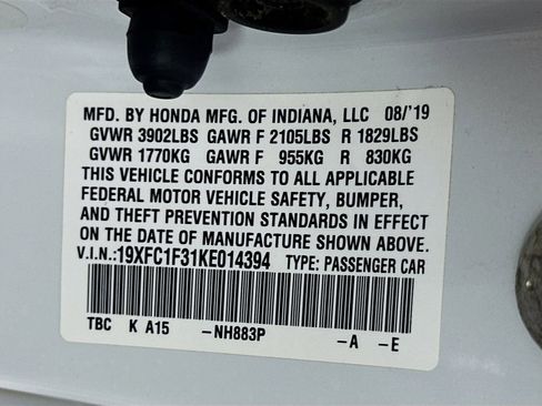Used 2019 Honda Civic EX image 30
