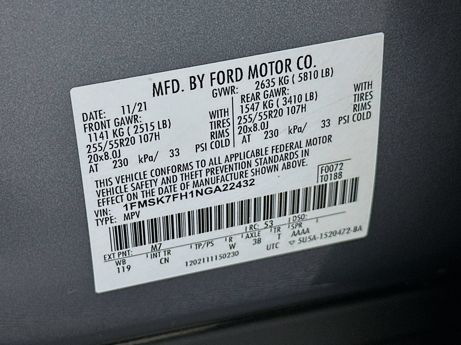 Used 2022 Ford Explorer Limited w/ Equipment Group 301A RWD image 36