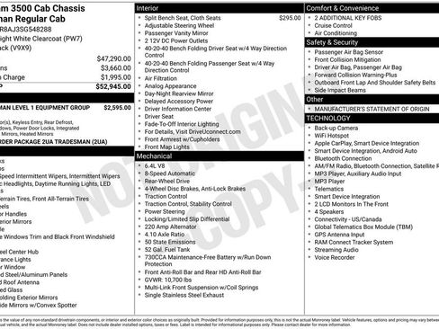 New 2025 RAM 3500 Tradesman RWD image 7