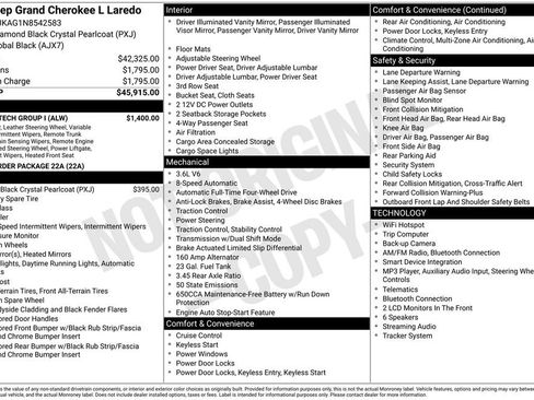 Used 2022 Jeep Grand Cherokee L Laredo w/ Luxury Tech Group I AWD/4WD image 17