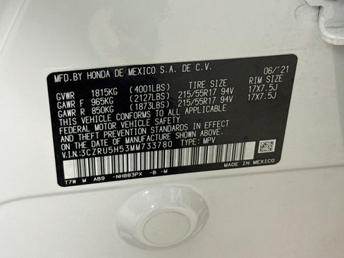 Certified 2021 Honda HR-V EX image 38