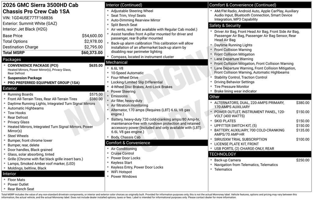 New 2026 GMC Sierra 3500 Pro w/ Convenience Package AWD/4WD image 10