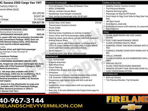 Used 2018 GMC Savana 2500 w/ Driver Convenience Package image 2