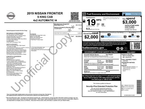 Used 2019 Nissan Frontier S RWD image 2