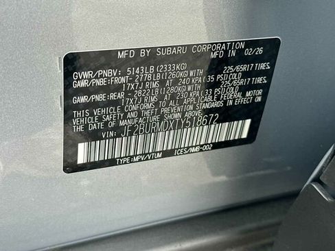 New 2026 Subaru Outback Wilderness AWD/4WD image 37