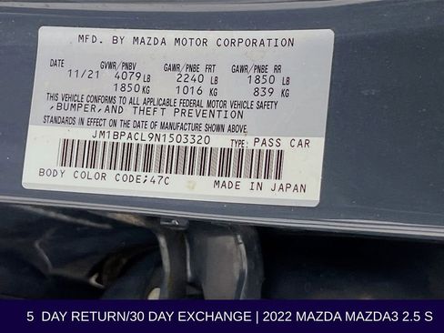 Used 2022 MAZDA MAZDA3 s image 38