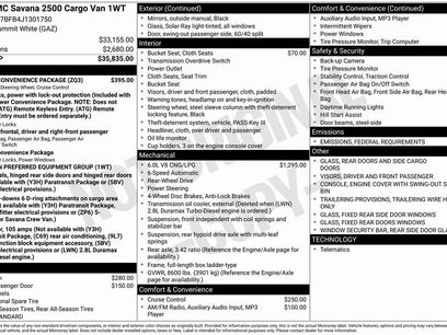 Used 2018 GMC Savana 2500 Extended w/ Driver Convenience Package