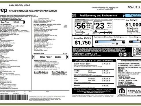 Used 2024 Jeep Grand Cherokee Limited 4xe AWD/4WD image 4