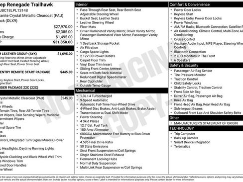 Used 2020 Jeep Renegade Trailhawk w/ Premium Leather Group image 4