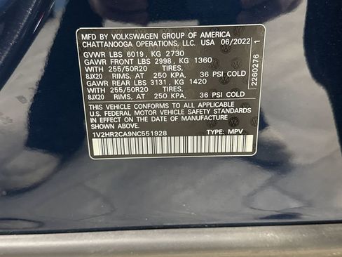 Used 2022 Volkswagen Atlas SE image 38