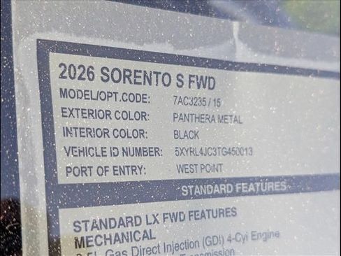New 2026 Kia Sorento S FWD image 14