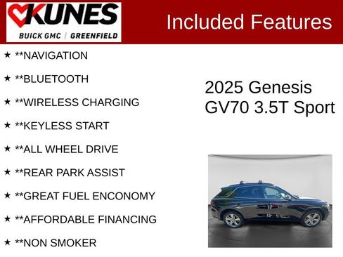 Used 2025 Genesis GV70 3.5T Sport AWD/4WD image 3