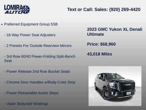 Used 2023 GMC Yukon XL Denali Ultimate AWD/4WD image 8