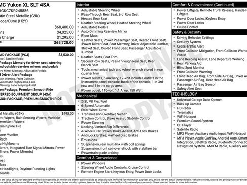 Used 2019 GMC Yukon XL SLT w/ Open Road Package RWD image 45