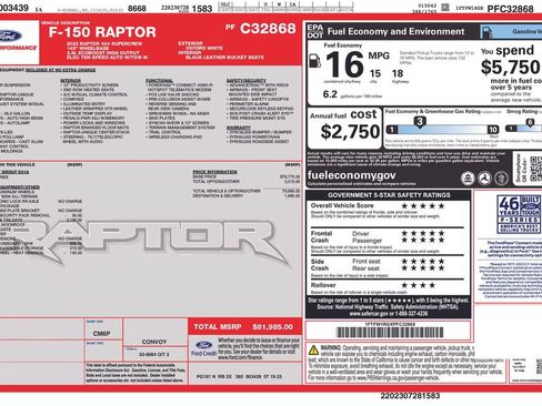 Used 2023 Ford F150 Raptor AWD/4WD image 6