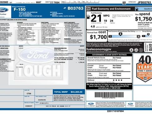 Used 2018 Ford F150 XLT w/ Equipment Group 302A Luxury AWD/4WD image 26