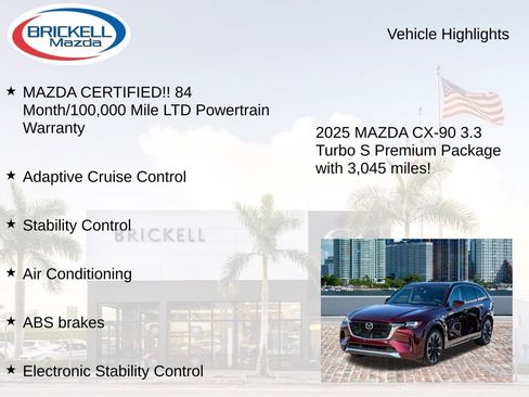 Used 2025 MAZDA CX-90 3.3 Turbo S w/ Premium Package image 16