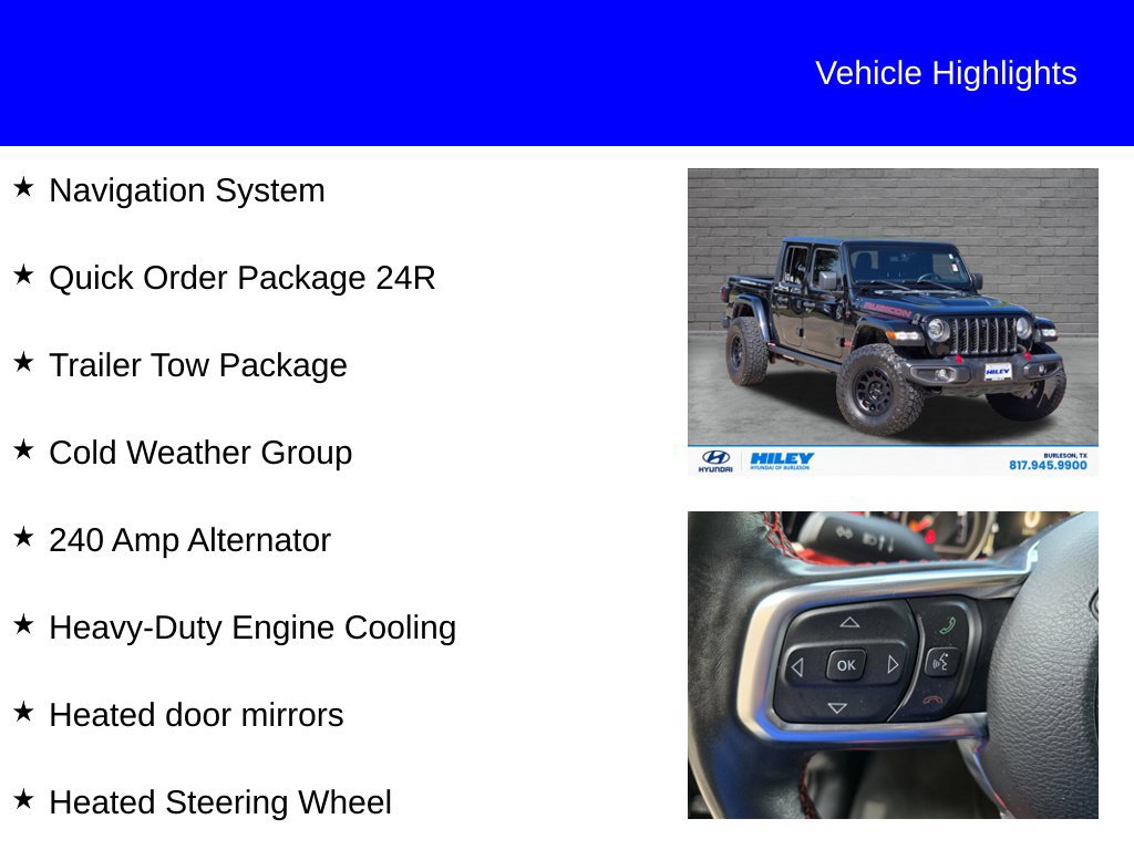 Used 2022 Jeep Gladiator Rubicon w/ Cold Weather Group AWD/4WD image 9