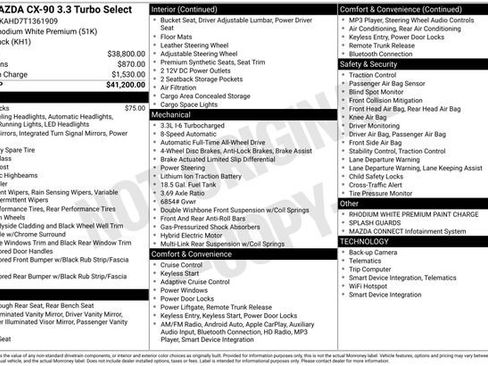 Certified 2026 MAZDA CX-90 3.3 Turbo w/ Select Package AWD/4WD image 33