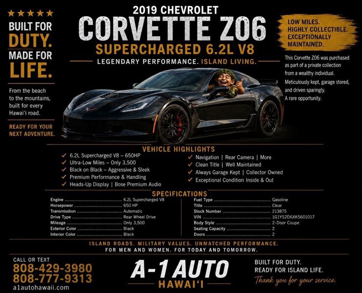 Used 2019 Chevrolet Corvette Z06 RWD image 22