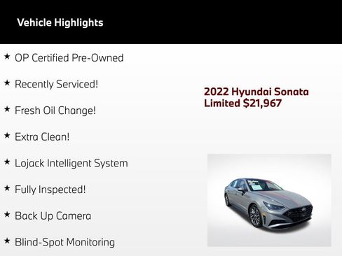 Used 2022 Hyundai Sonata Limited FWD image 2