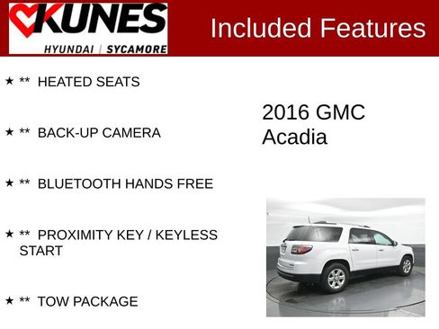 Used 2016 GMC Acadia SLE AWD/4WD image 2