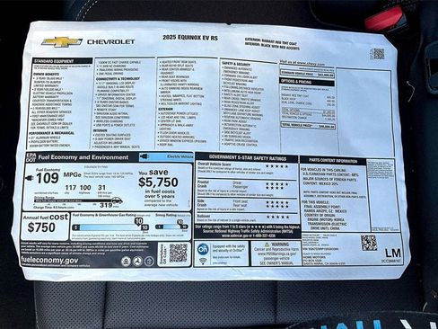 New 2025 Chevrolet Equinox EV RS image 14