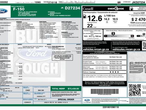 Certified 2018 Ford F150 Lariat w/ Equipment Group 502A Luxury AWD/4WD image 18