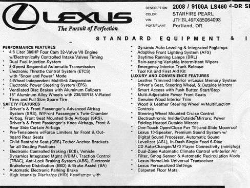 Used 2008 Lexus LS 460 image 3