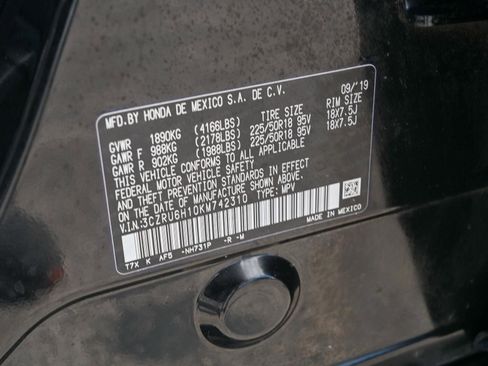 Certified 2019 Honda HR-V Sport image 33