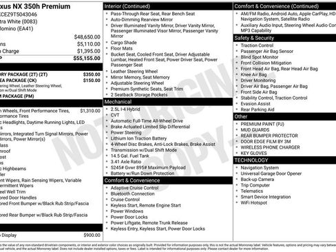 Used 2026 Lexus NX 350h AWD w/ Accessory Package (2T) image 46