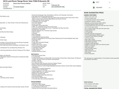 Used 2019 Land Rover Range Rover Velar R-Dynamic SE