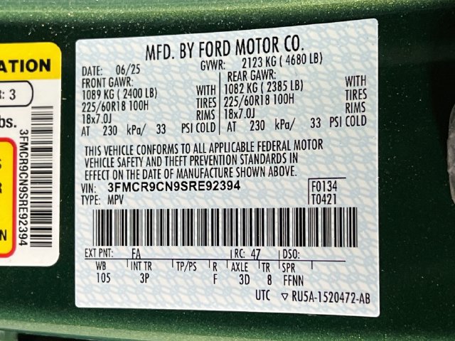 Used 2025 Ford Bronco Sport Outer Banks w/ Outer Banks Tech Package+ AWD/4WD image 29
