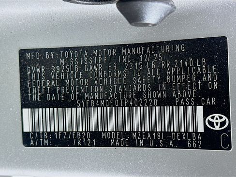 Used 2026 Toyota Corolla LE FWD image 12